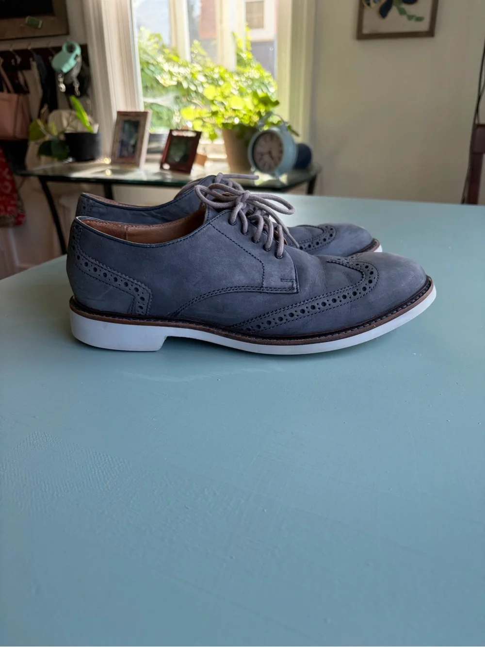 Cole Haan Slate Blue Wingtip Oxfords